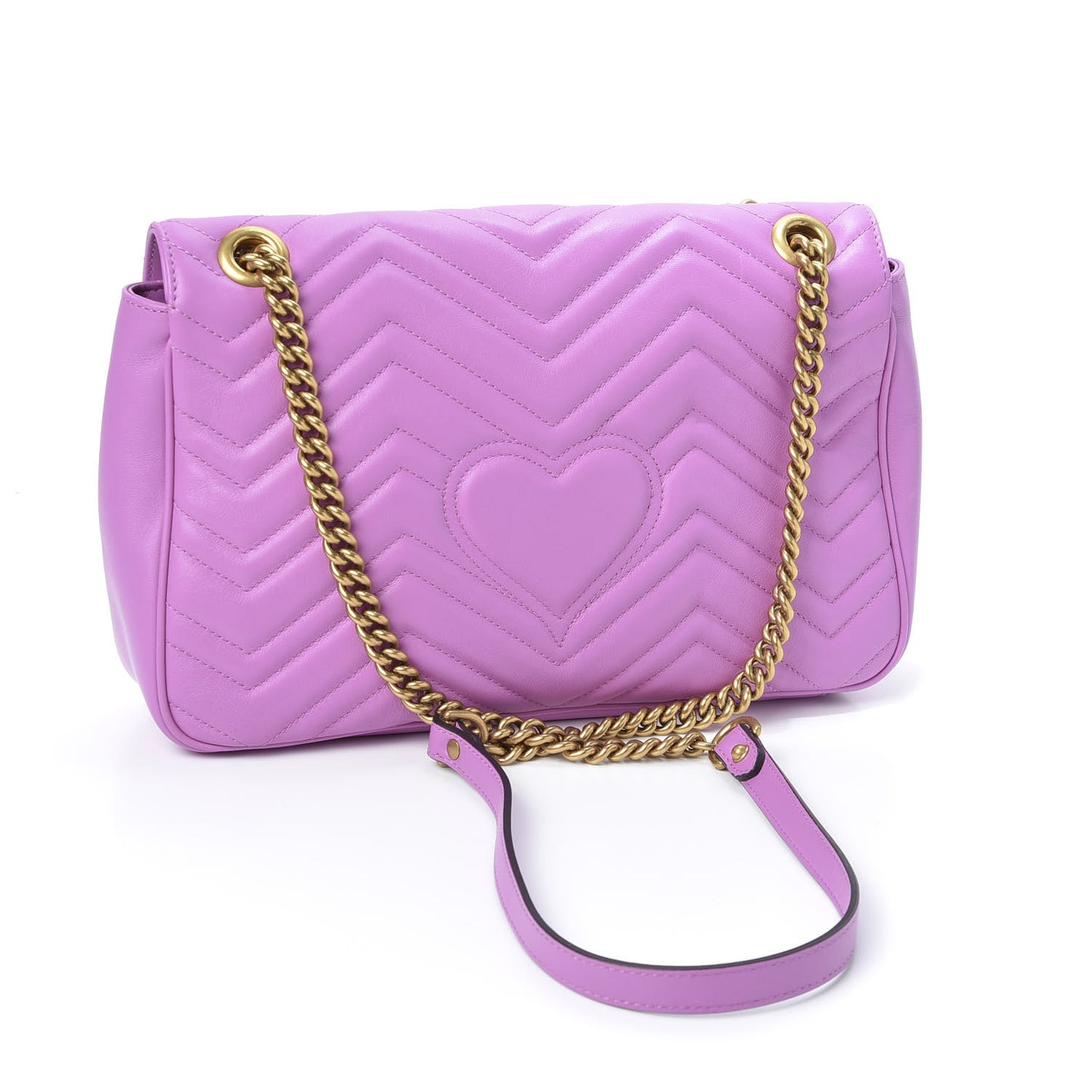 Calfskin Matelasse Medium GG Marmont Shoulder Bag Candy Mousse