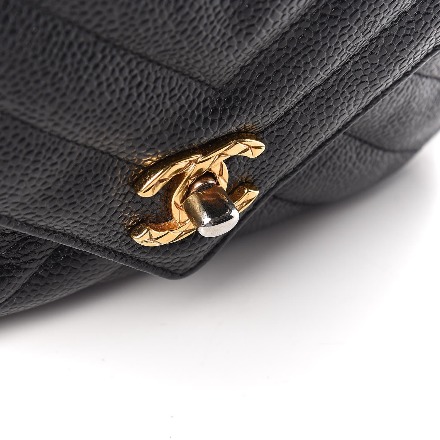Chanel Caviar Chevron Quilted Tassel Camera Case Black 9 of 10