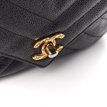 Chanel Caviar Chevron Quilted Tassel Camera Case Black 9 of 10
