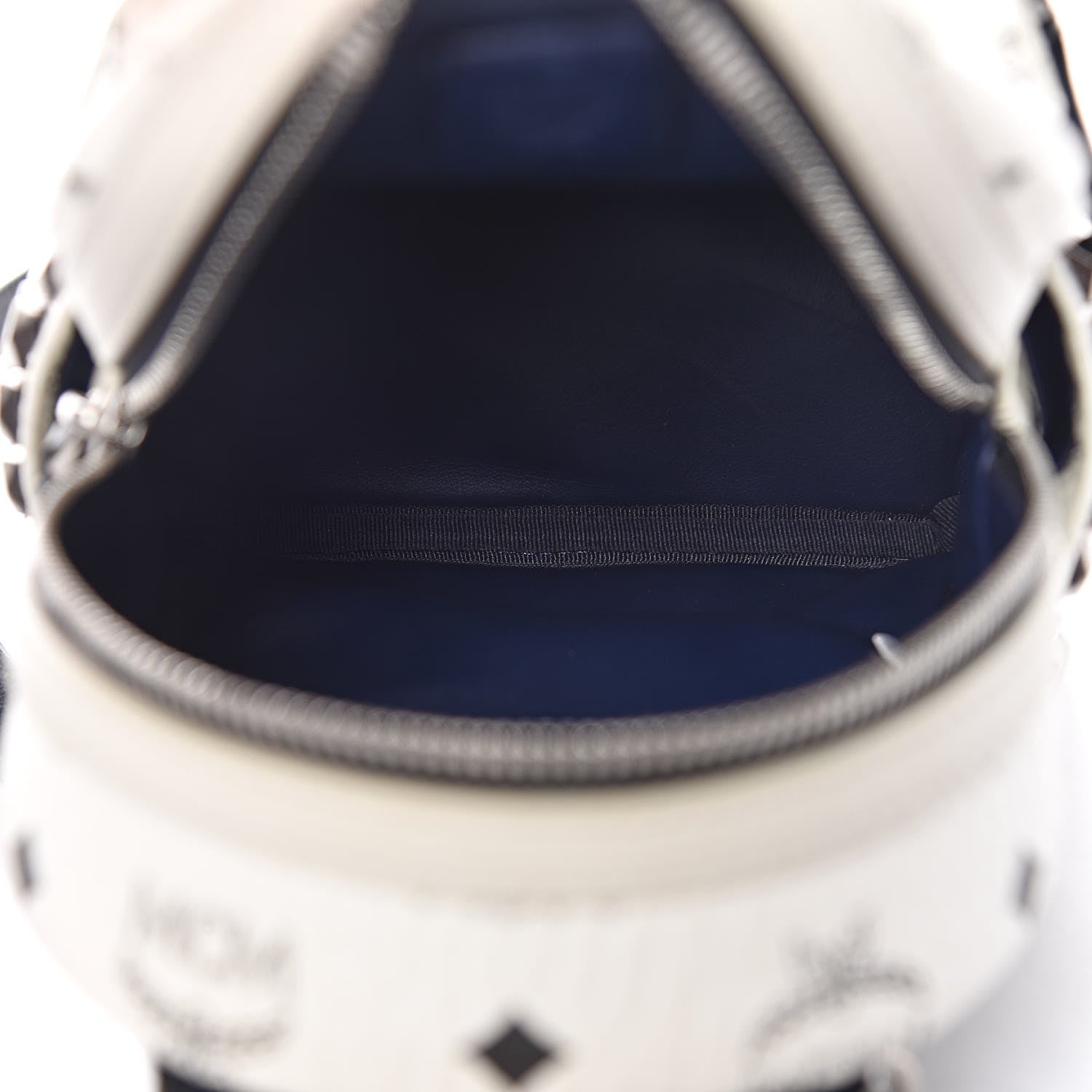 MCM Visetos Studded X-Mini Bebe Boo Backpack White 5 of 10
