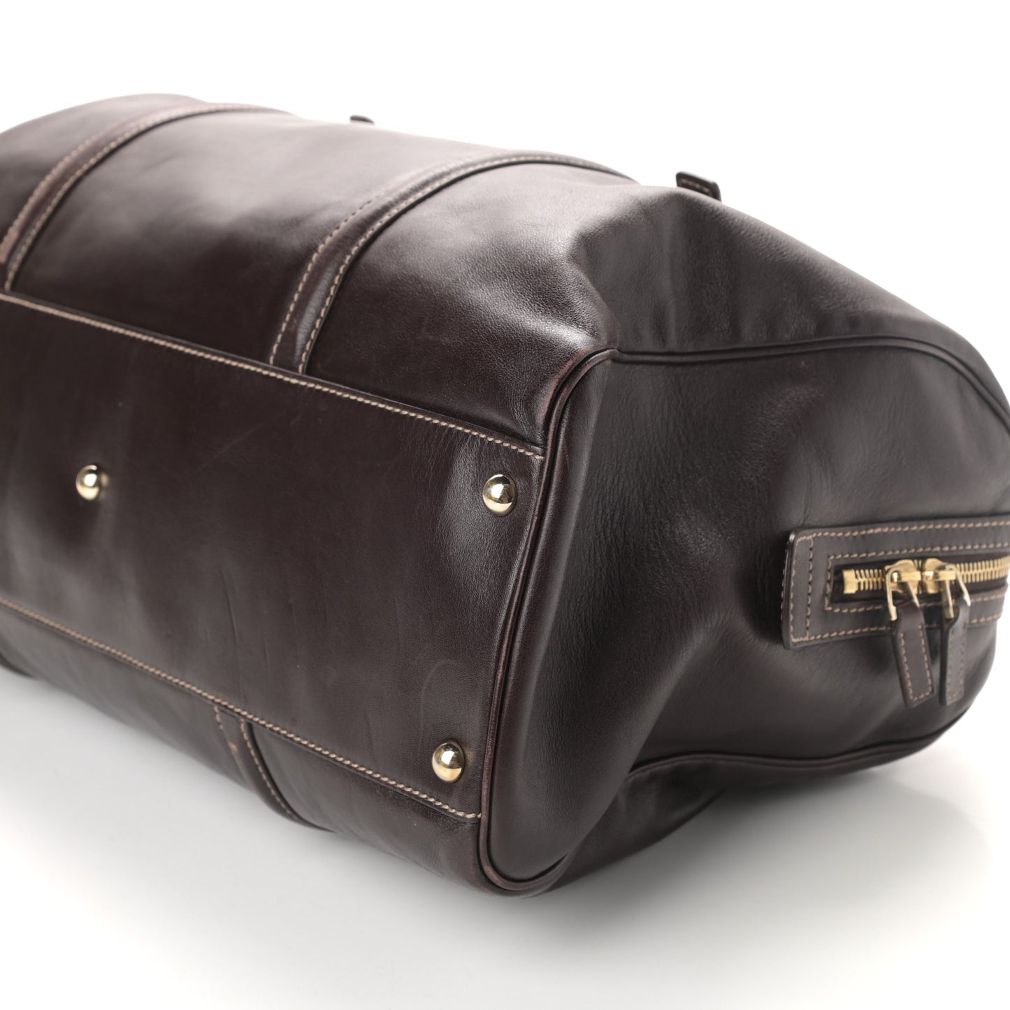 Calfskin Large Britt Boston Dark Brown