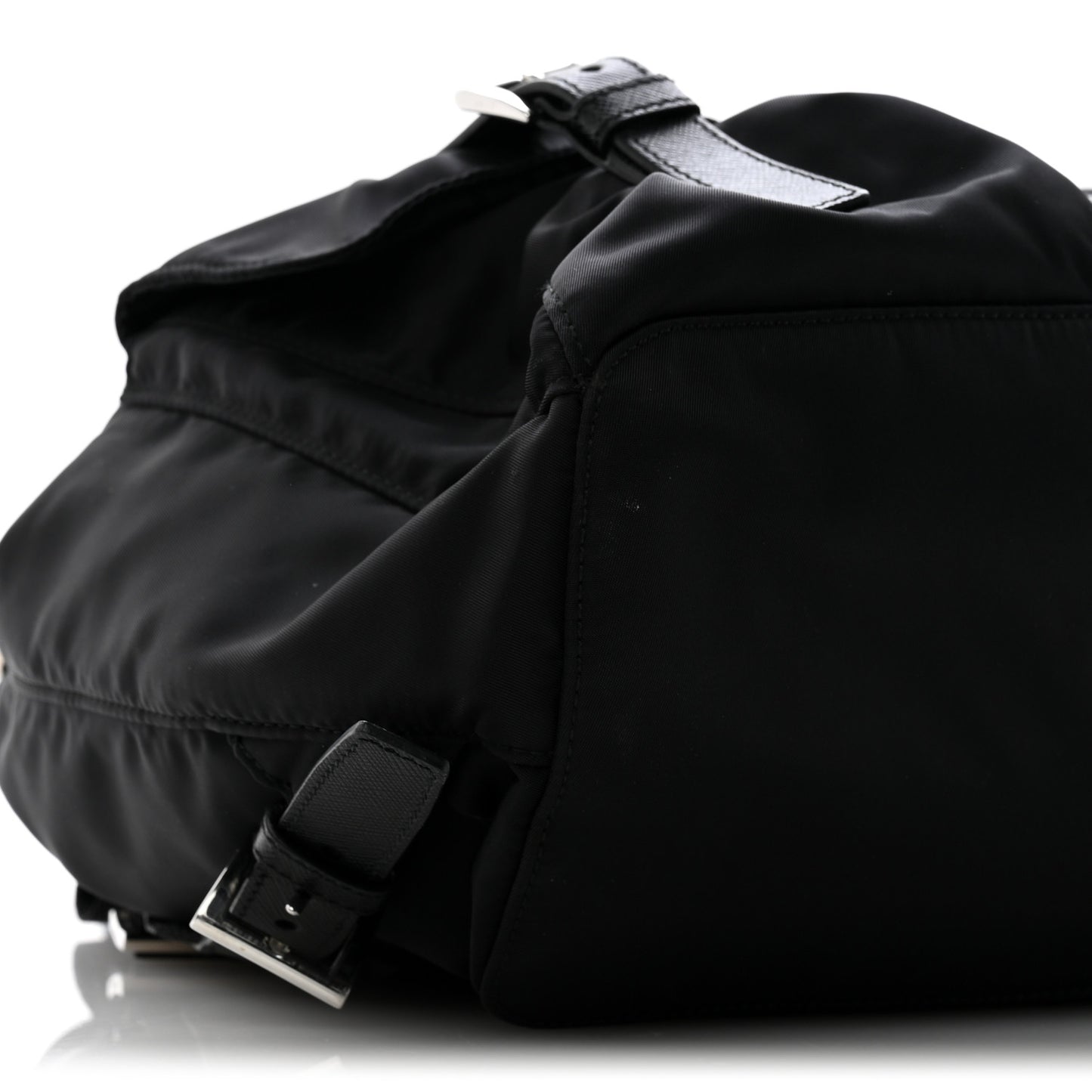 Tessuto Nylon Saffiano Medium Backpack Black