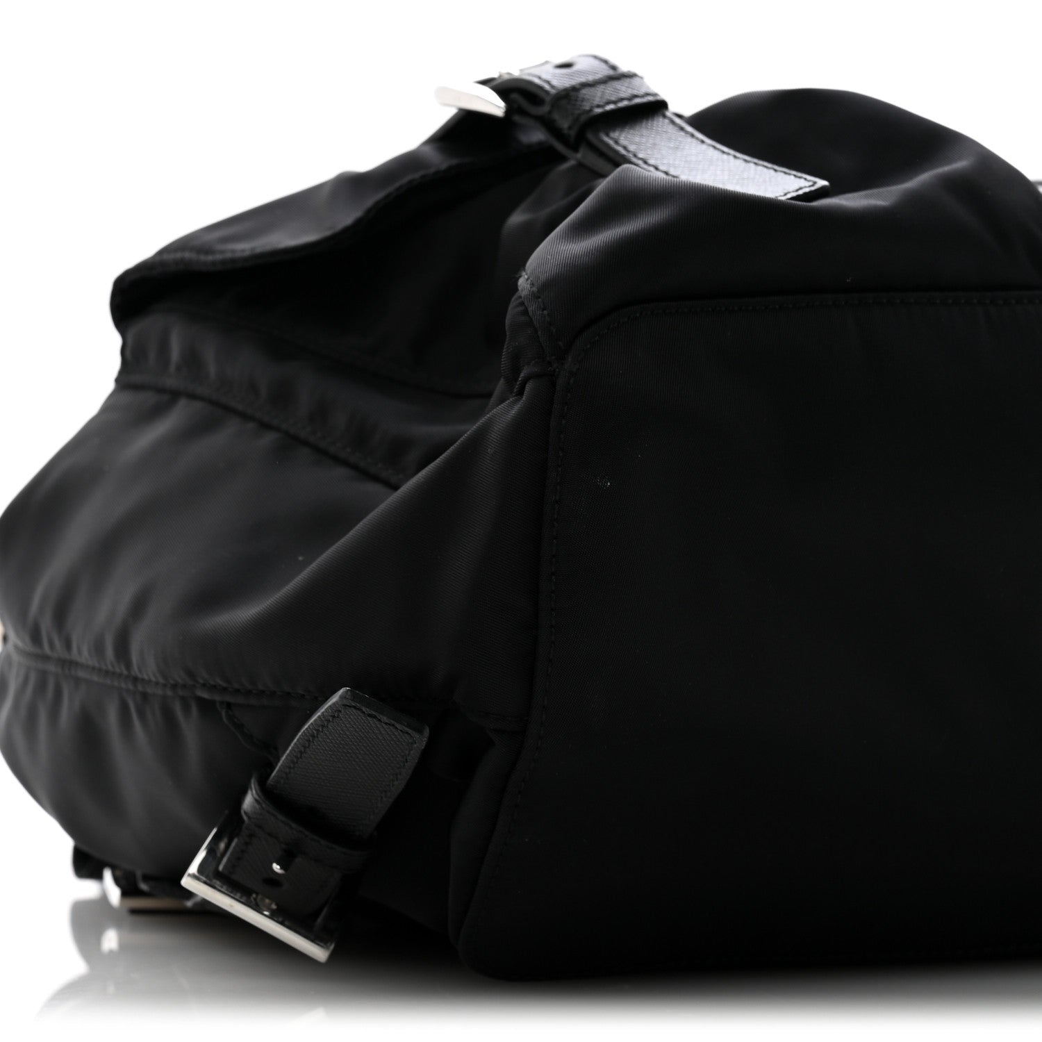 Prada Tessuto Nylon Saffiano Medium Backpack Black 11 of 13