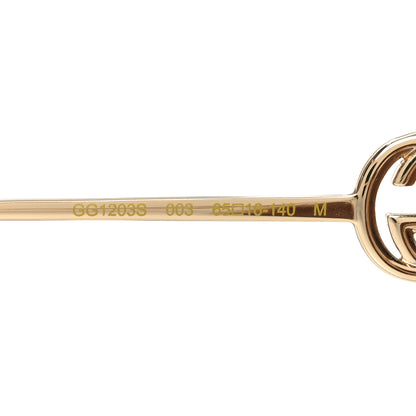 Gucci Metal Round Chain Sunglasses GG1203S Gold 6 of 7