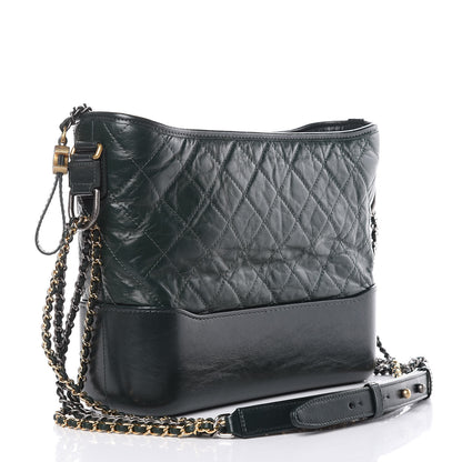 Chanel Aged Calfskin Quilted Medium Gabrielle Hobo Green 3 of 9