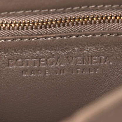 Bottega Veneta Lambskin Maxi Intreccio Cassette Crossbody Bag Taupe Grey 6 of 10