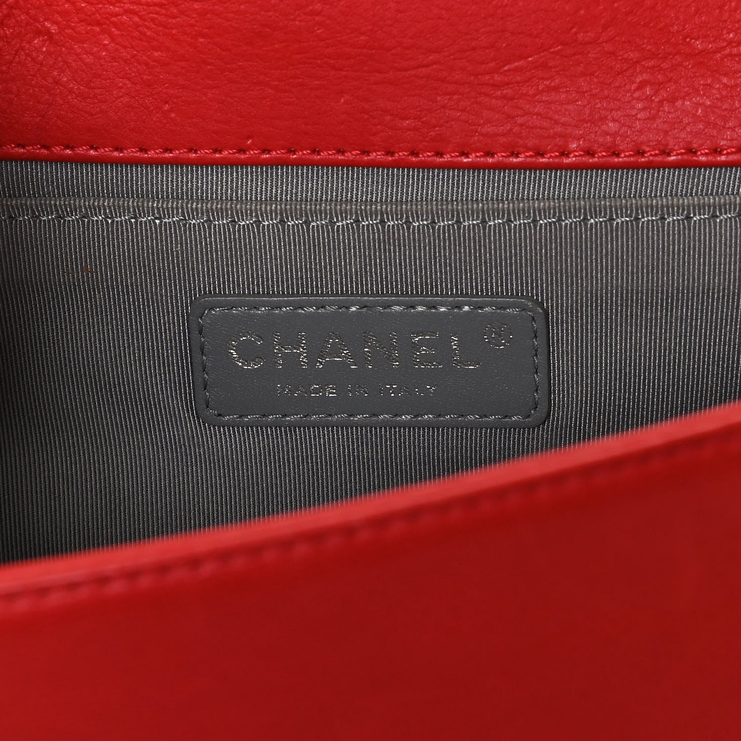 Chanel Calfskin Quilted Double Stitch Medium Boy Flap Red 9 of 12