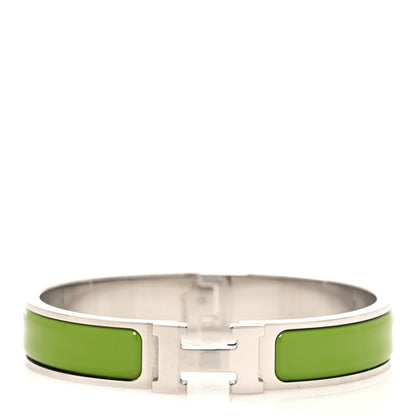 Hermes Enamel Narrow Clic Clac H Bracelet PM Vert Prairie 1 of 4