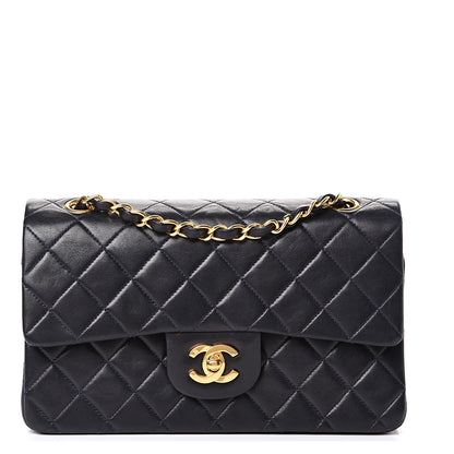 Chanel Lambskin Quilted Small Double Flap Navy 1 of 16