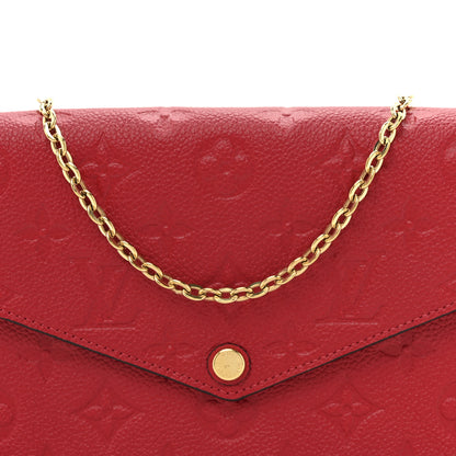 Louis Vuitton Empreinte Pochette Felicie Chain Wallet Scarlet 19 of 25