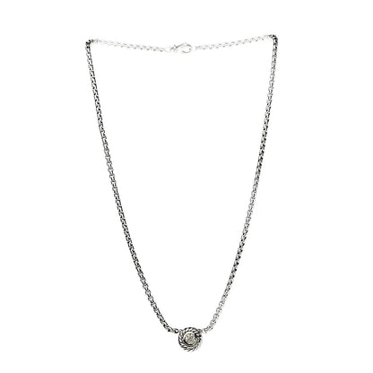 David Yurman Sterling Silver 18K Yellow Gold Diamond 12mm Pave Cookie Necklace 2 of 5