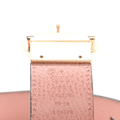 Gucci Calfskin 1973 Reversible Belt 90 36 Black Pink 5 of 8