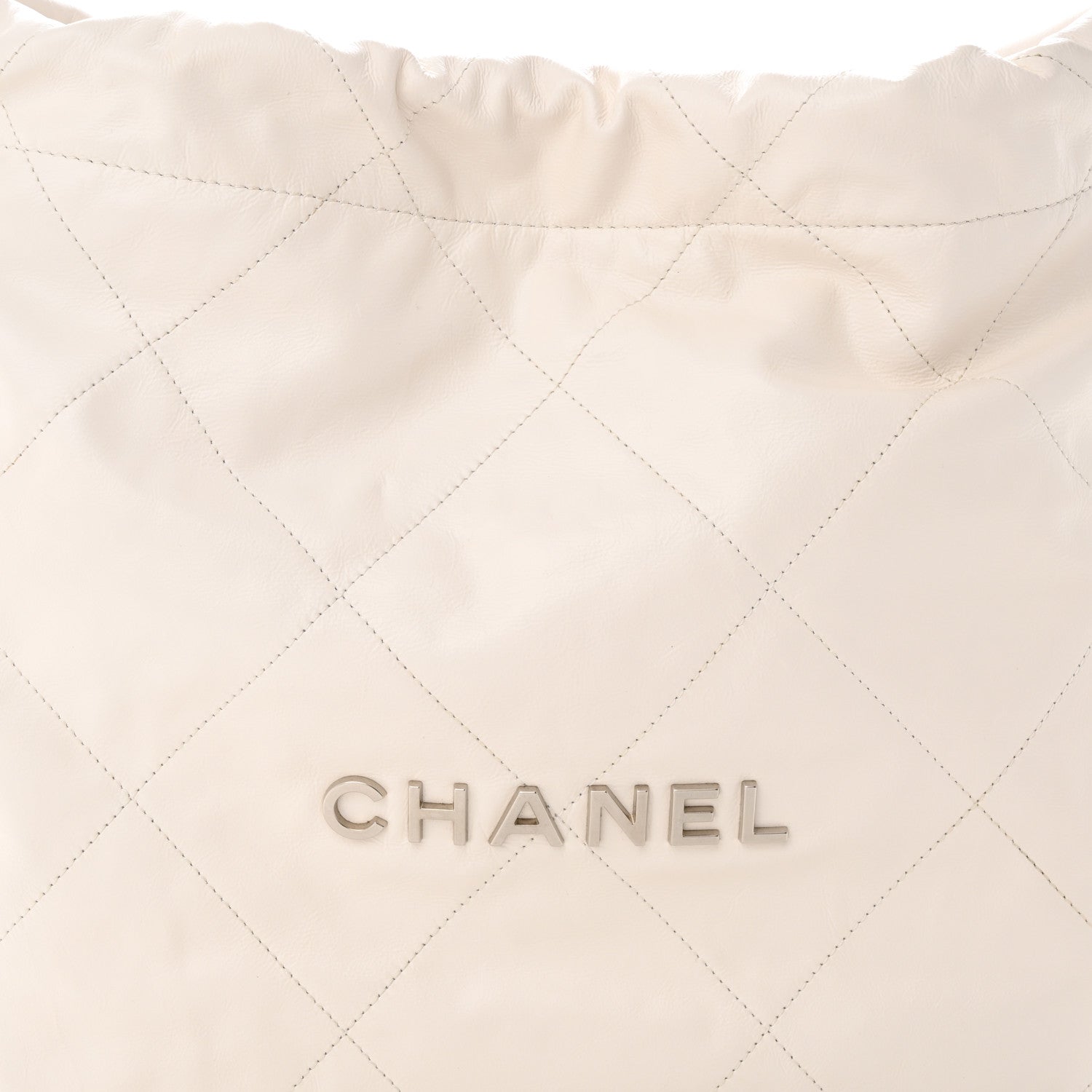 Chanel Shiny Calfskin Quilted Small Chanel 22 White 9 of 11