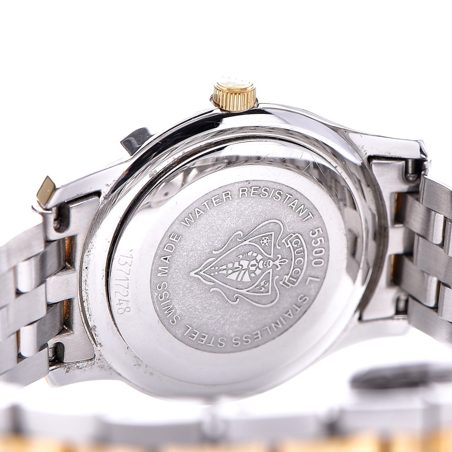 Gucci Stainless Steel Diamond Mother of Pearl 27mm G-Timeless Two Tone Quartz Watch 4 of 7