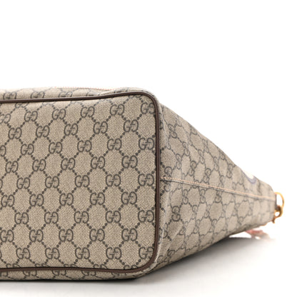 Gucci Soft GG Supreme Monogram Courrier Medium Crossbody Tote Beige New Acero 10 of 10