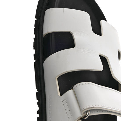Hermes Calfskin Womens Chypre Sandals 38 White 12 of 14
