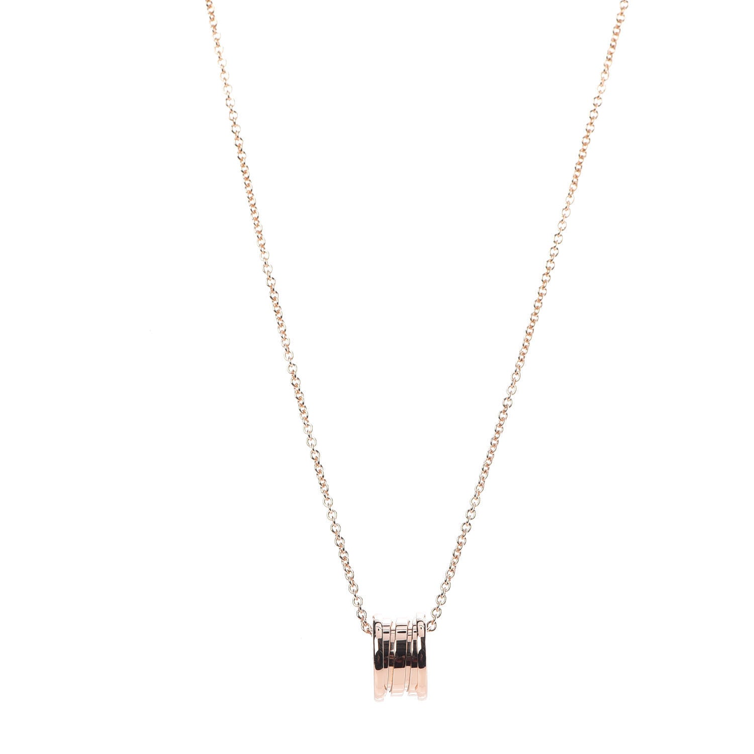 Bulgari 18K Rose Gold B.Zero1 Pendant Necklace 1 of 8