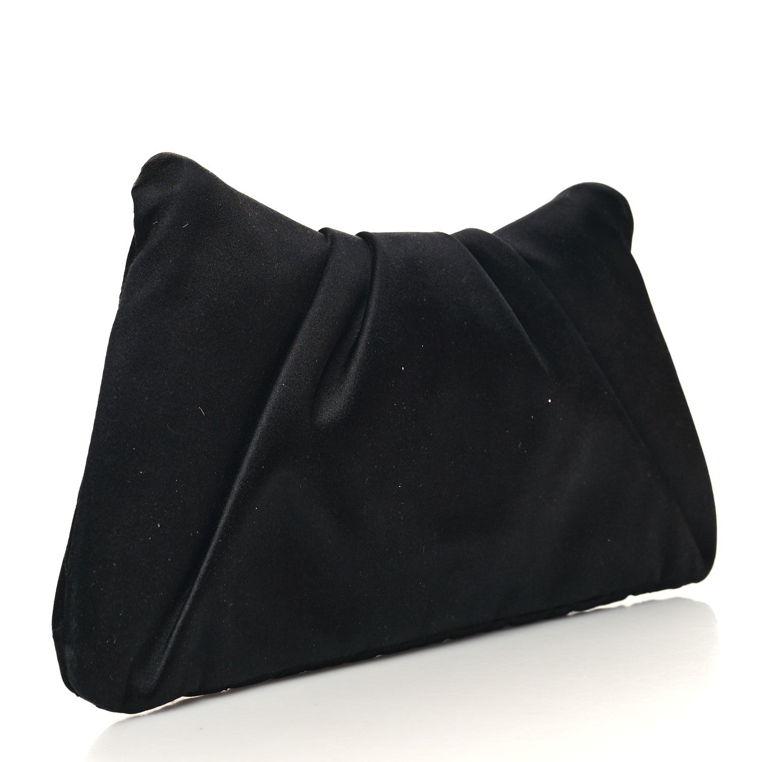 Chanel Satin Quilted Flap Clutch Black 3 of 10