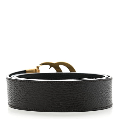 Gucci Calfskin Double G Reversible 37mm Belt 95 38 Black Cocoa 2 of 6