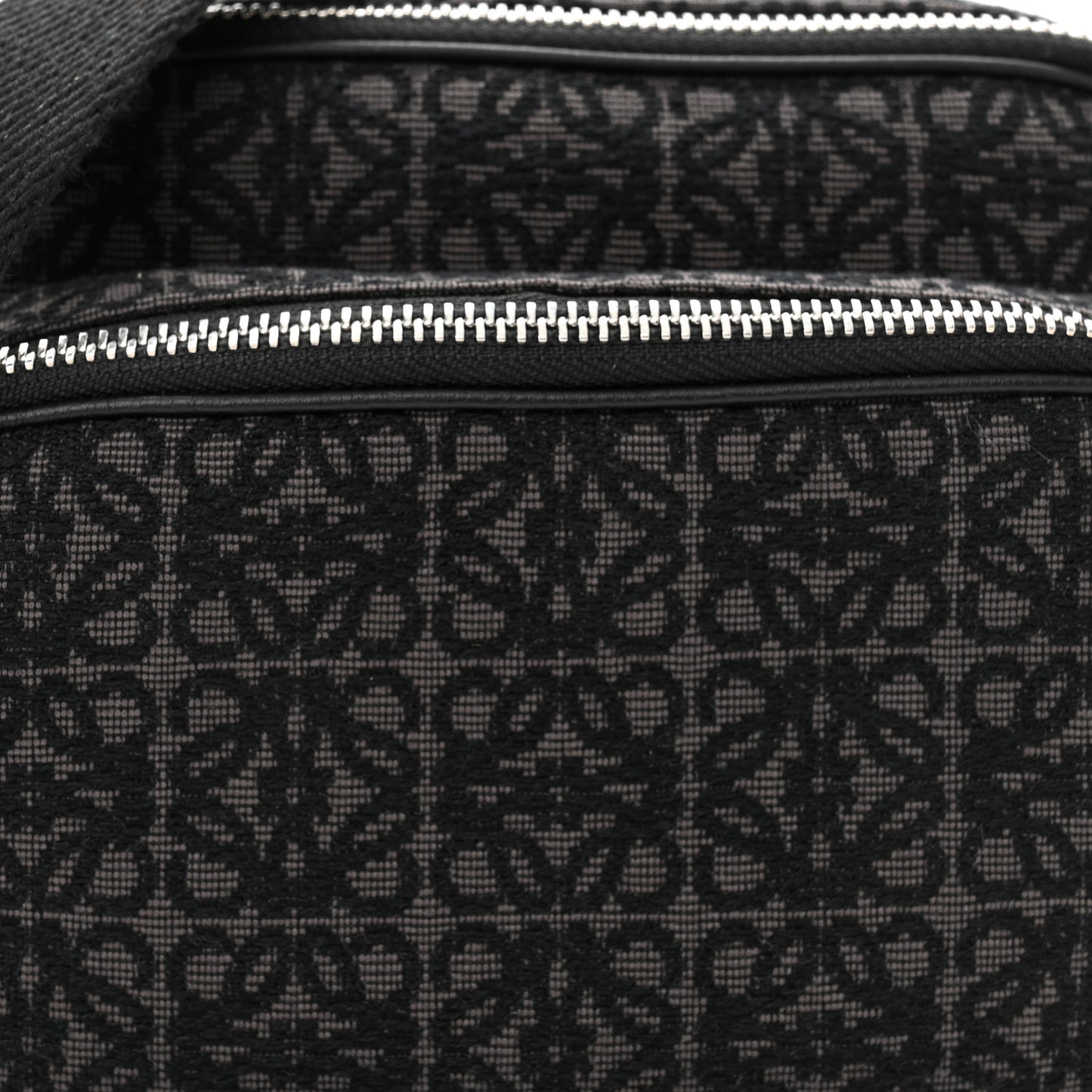 Jacquard Anagram Calfskin Mini Camera Bag Anthracite Black