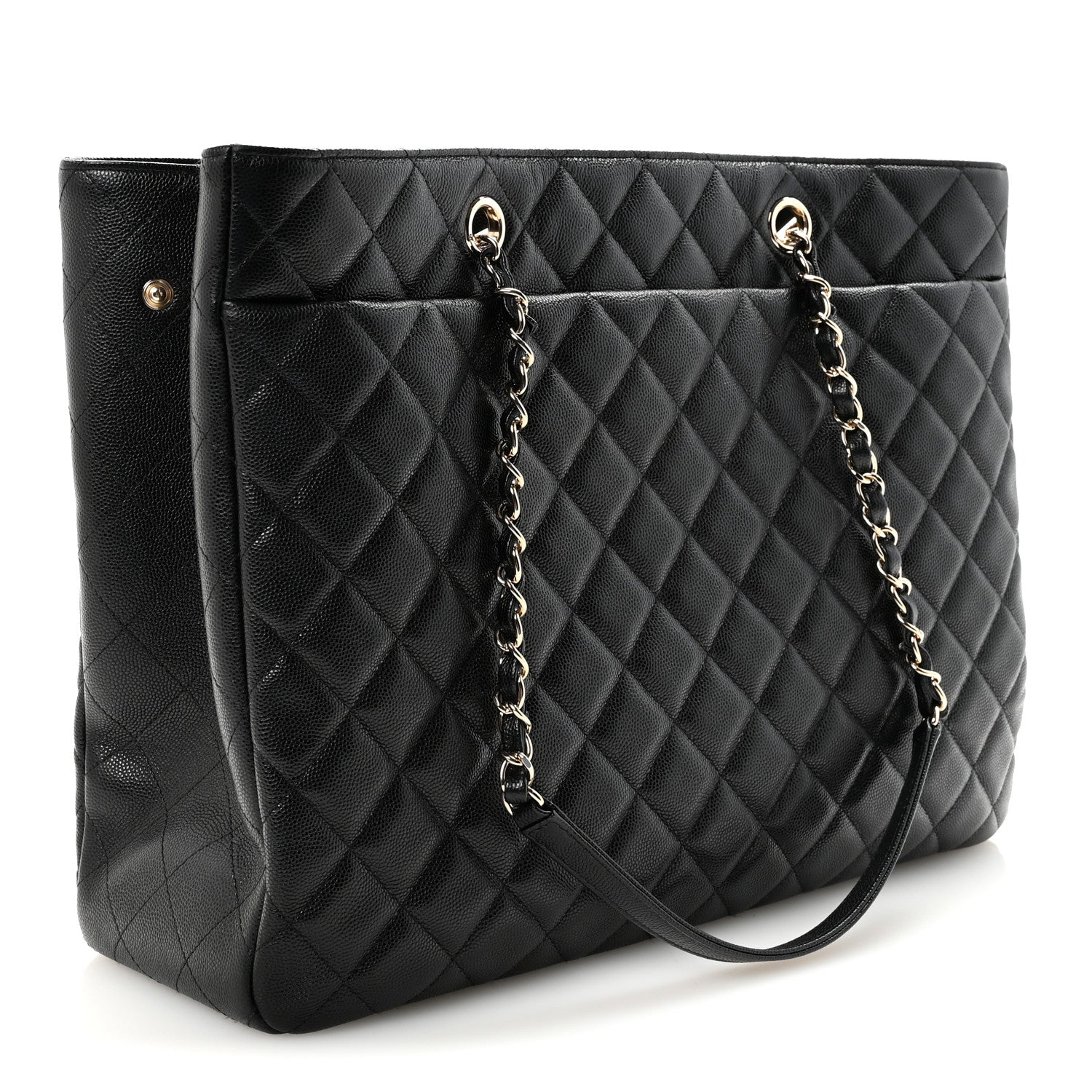 Chanel Caviar Quilted Large Shopping Tote Black 3 of 10