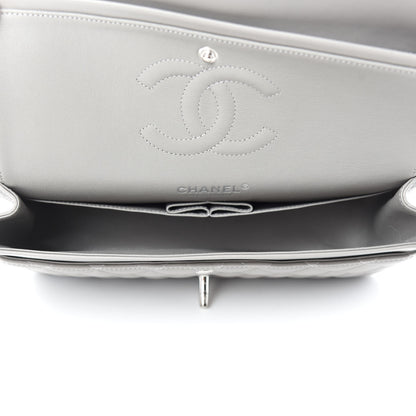 Chanel Lambskin Quilted Medium Double Flap Grey 5 of 11