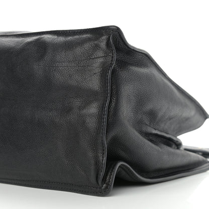 Prada Glace Calfskin Etiquette Shopping Bag Black Astrale 10 of 13