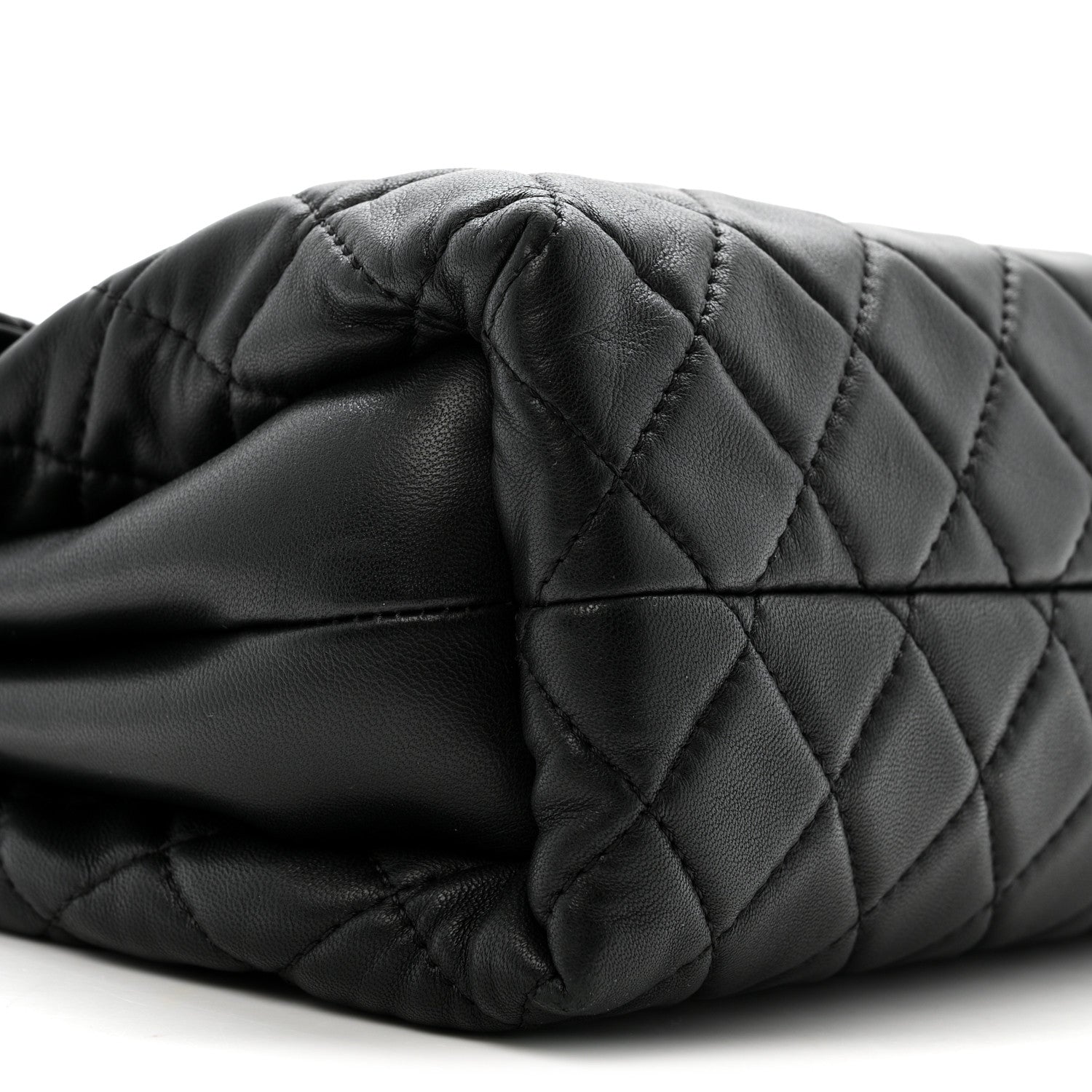 Chanel Lambskin Quilted Jumbo Chanel by 4 Flap Black 11 of 16