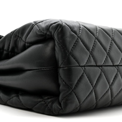 Chanel Lambskin Quilted Jumbo Chanel by 4 Flap Black 11 of 16