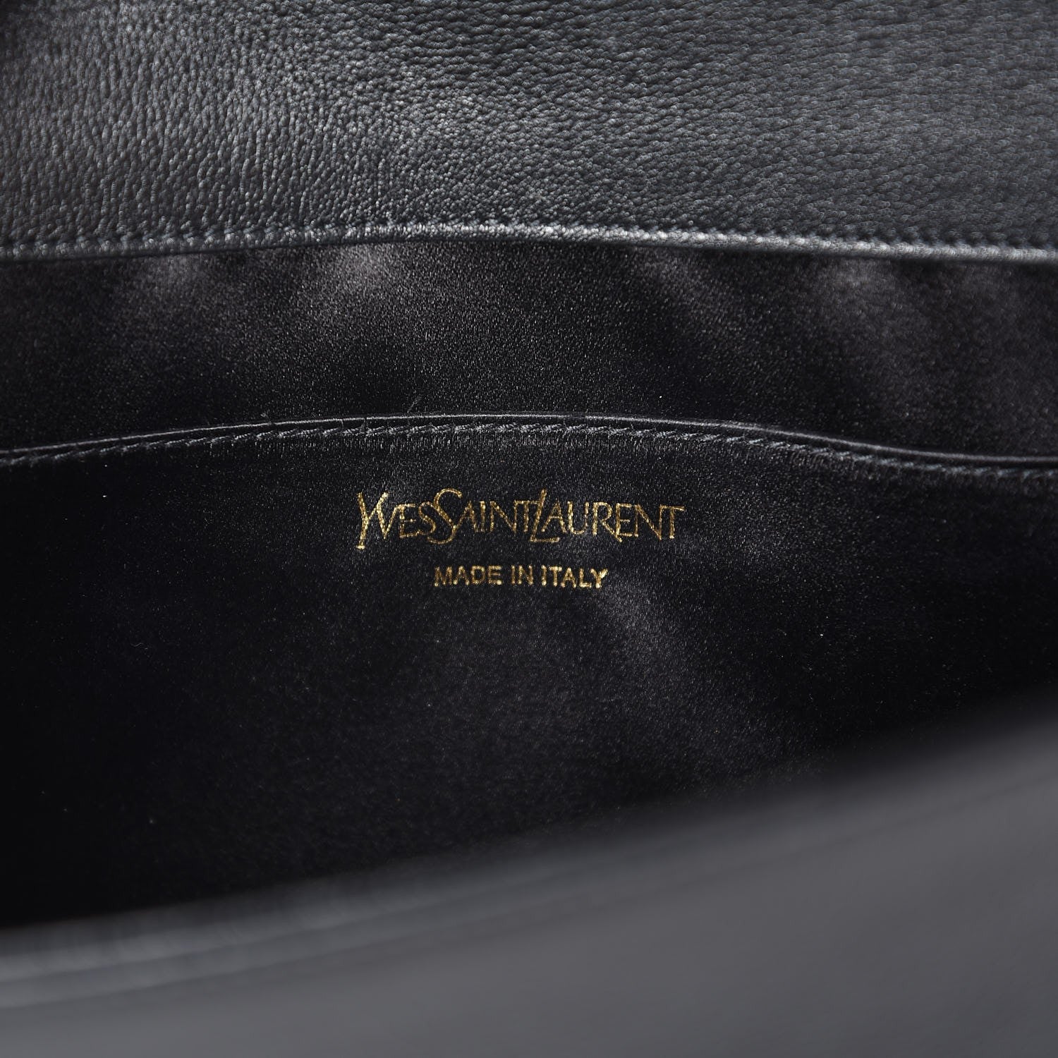 Saint Laurent Calfskin Monogram Large Belle De Jour Clutch Black 6 of 9