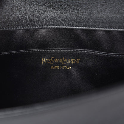 Saint Laurent Calfskin Monogram Large Belle De Jour Clutch Black 6 of 9