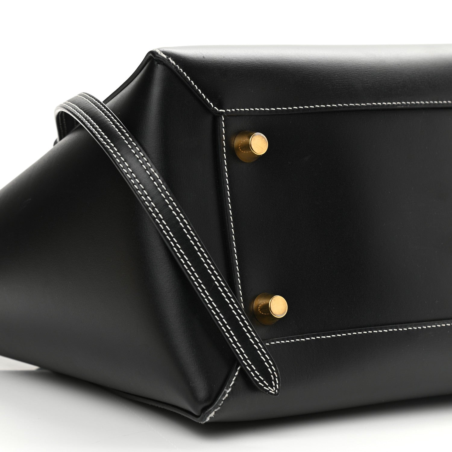 Celine Smooth Calfskin Double Stitching Mini Belt Bag Black 10 of 13