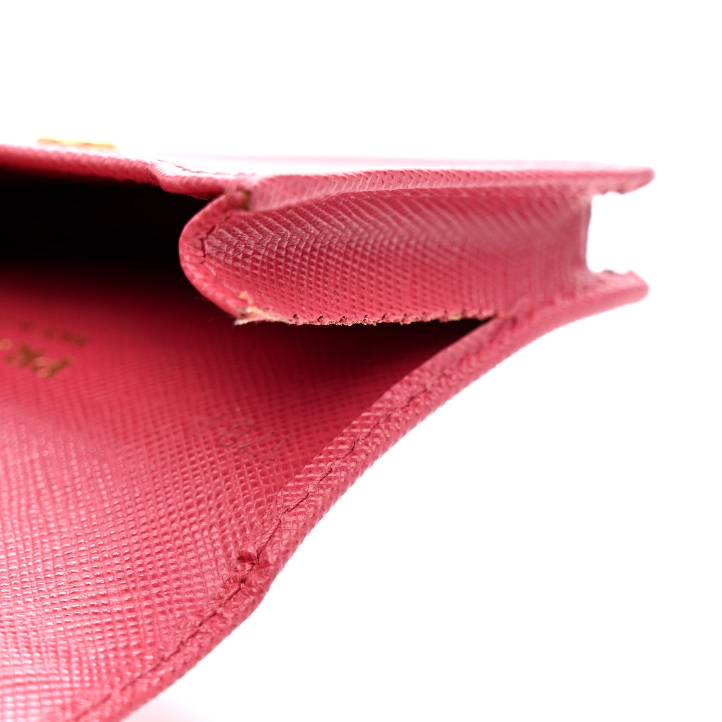 Saffiano Metal Flap Card Holder Peonia