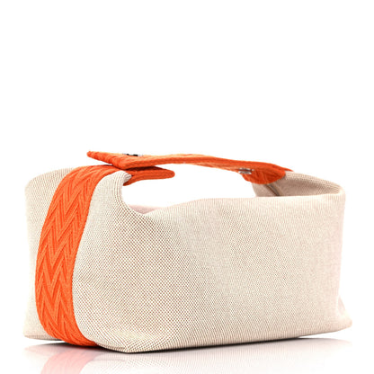 Hermes Canvas Small Bride-A-Brac Pouch Natural Orange 2 of 8