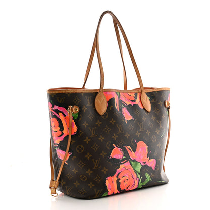 Louis Vuitton Monogram Roses Neverfull MM 3 of 13