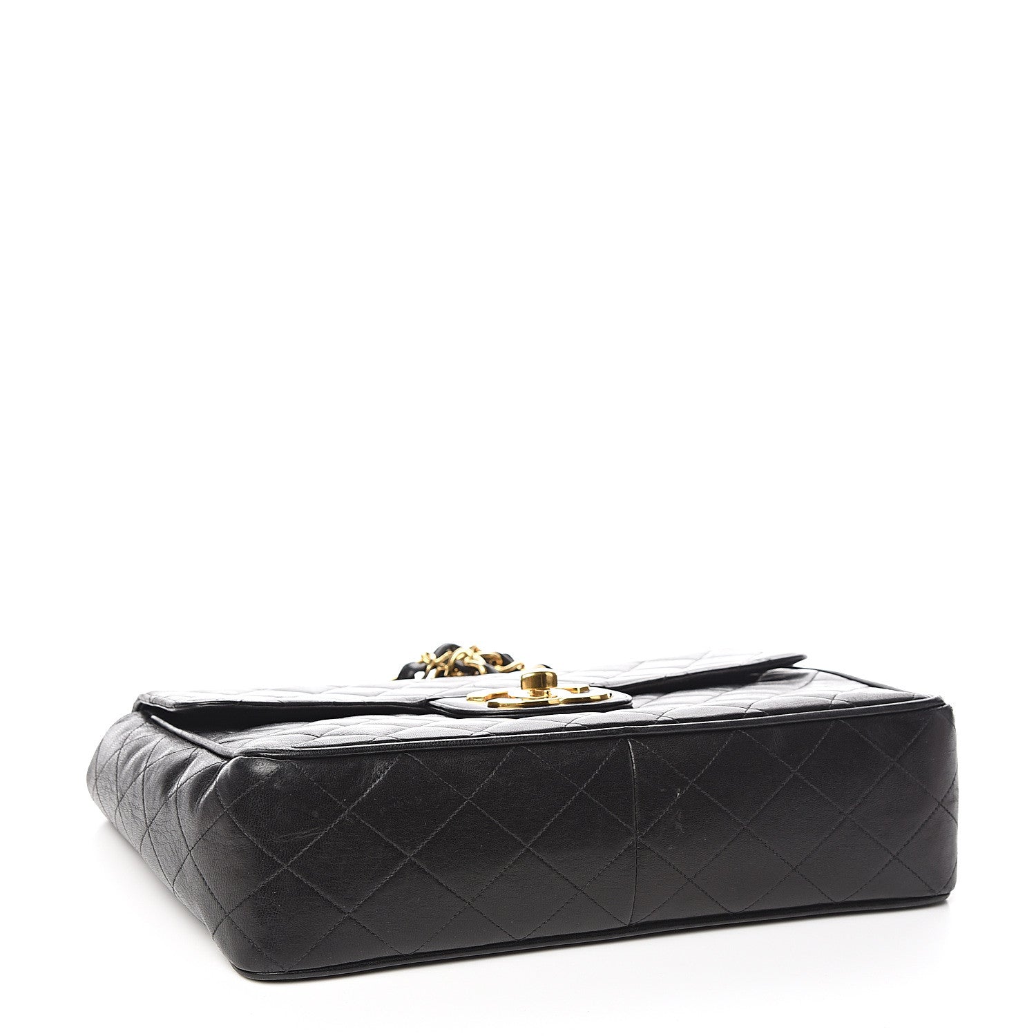 Chanel Lambskin Quilted Jumbo Single Flap Black 3 of 15