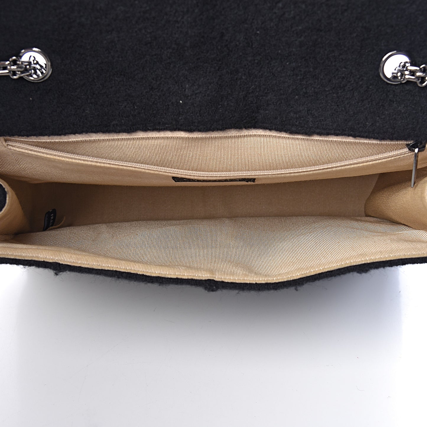 Wool Patchwork Mademoiselle Jumbo Flap Black