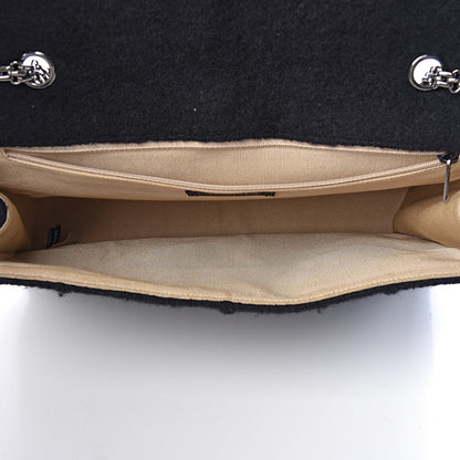 Chanel Wool Patchwork Mademoiselle Jumbo Flap Black 5 of 11