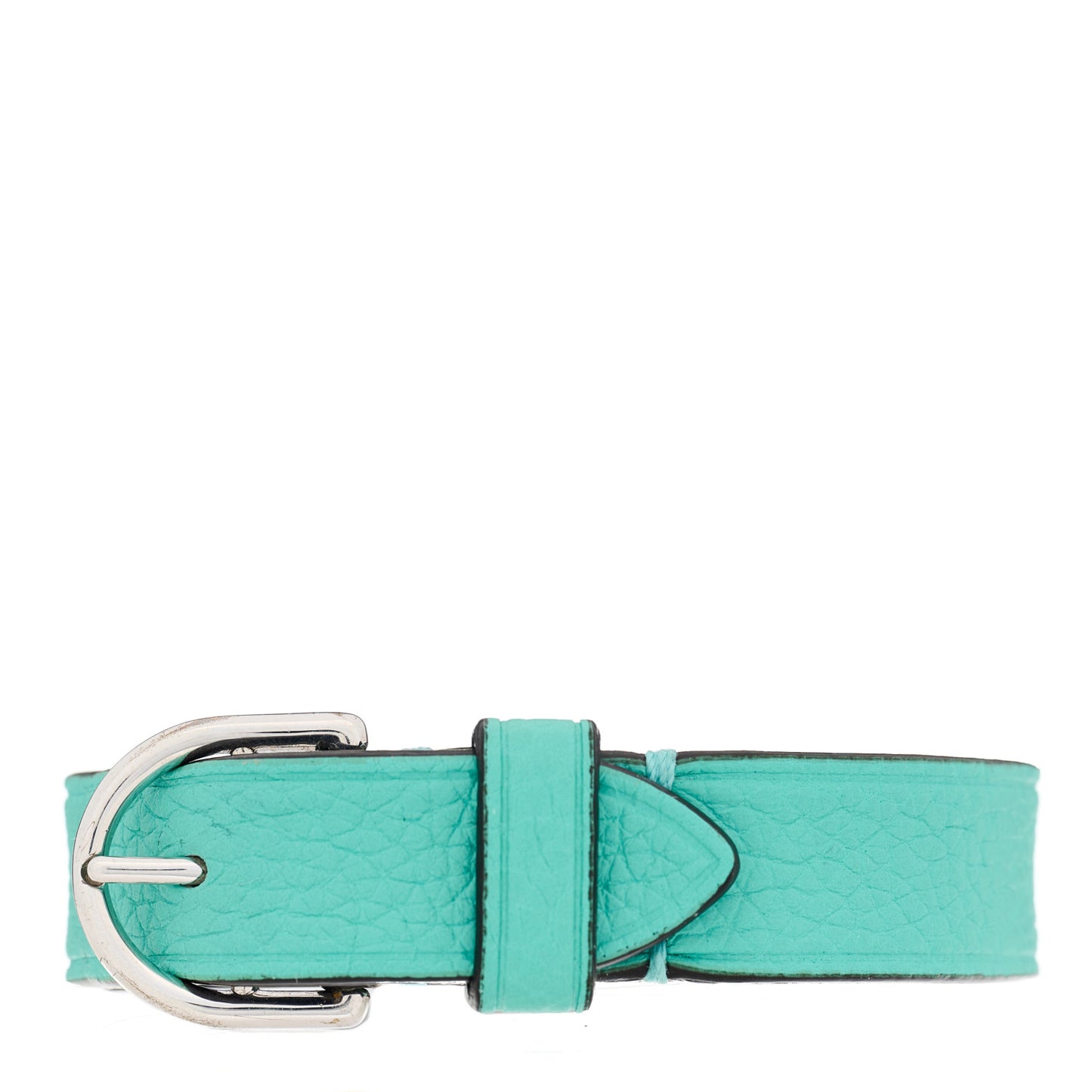 Sterling Silver Leather Return to Tiffany Single Wrap Bracelet Blue