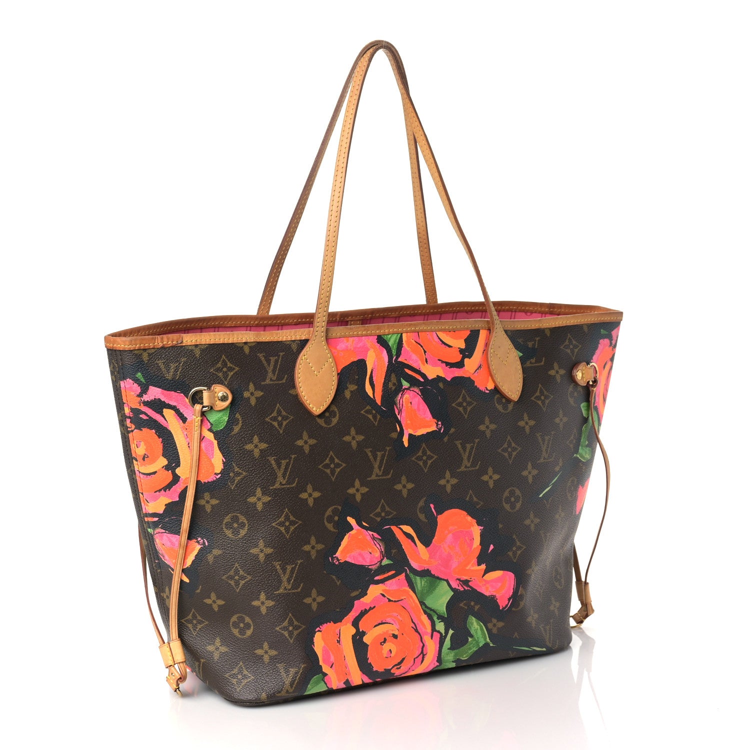 Louis Vuitton Monogram Roses Neverfull MM 3 of 13