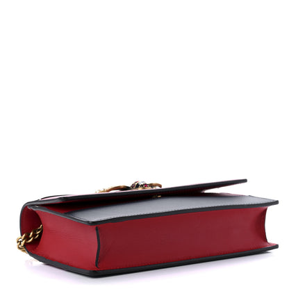 Gucci Calfskin Queen Margaret Chain Wallet Blue Agata Hibiscus Red Mystic White 4 of 11