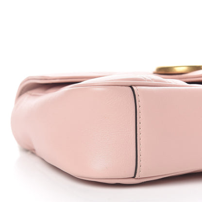 Gucci Calfskin Matelasse Mini GG Marmont Shoulder Bag Perfect Pink 8 of 9
