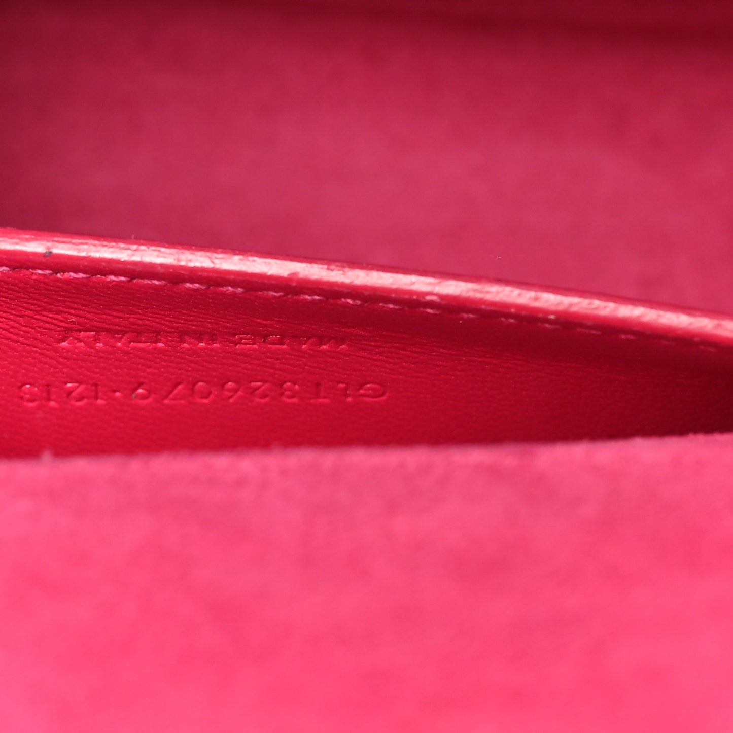 Patent Grain De Poudre Classic Monogram Cassandre Clutch Fuchsia