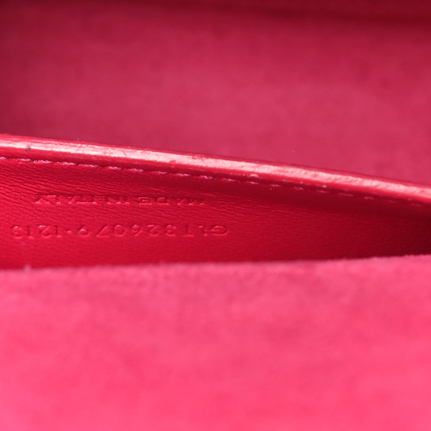 Saint Laurent Patent Grain De Poudre Classic Monogram Cassandre Clutch Fuchsia 7 of 11