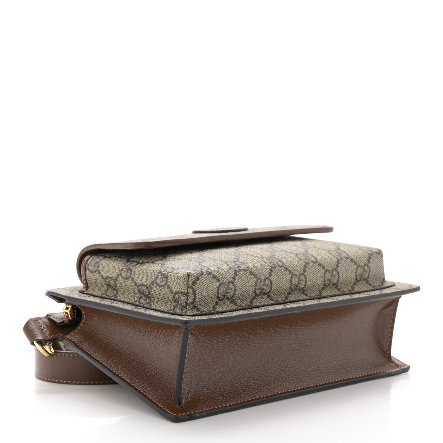 Gucci GG Supreme Monogram Canvas Interlocking G Belt Bag Beige Ebony 4 of 10