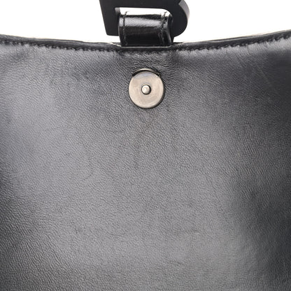 Balenciaga Shiny Calfskin Monochrome Crocodile Embossed Hourglass Top Handle Bag XS Black 7 of 7