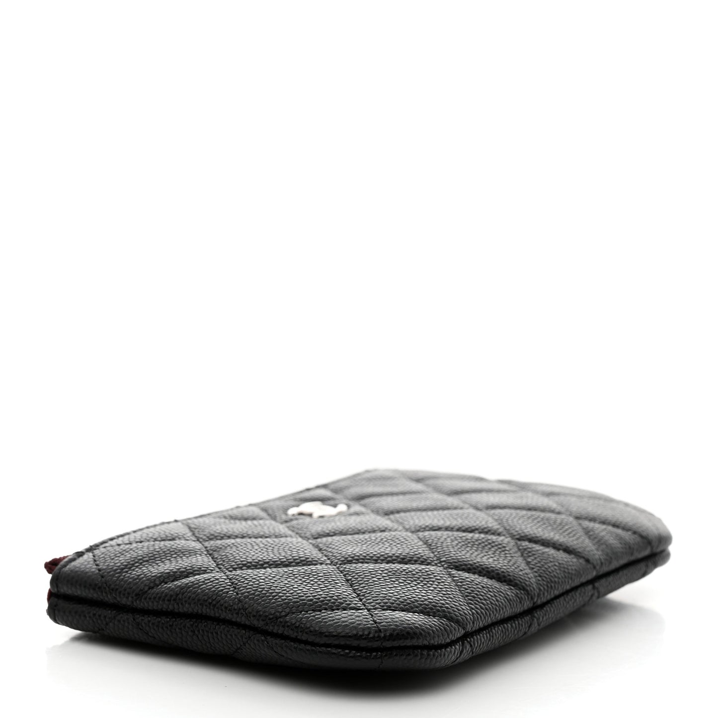 Caviar Quilted Small Cosmetic Case Black