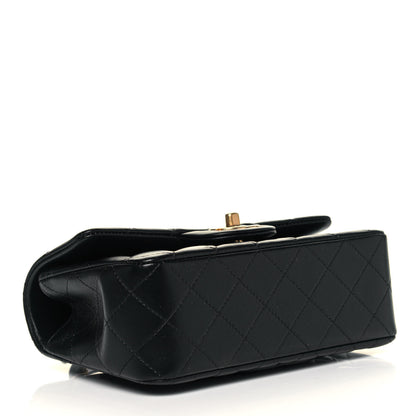 Chanel Lambskin Quilted Mini Top Handle Rectangular Flap Black 3 of 8