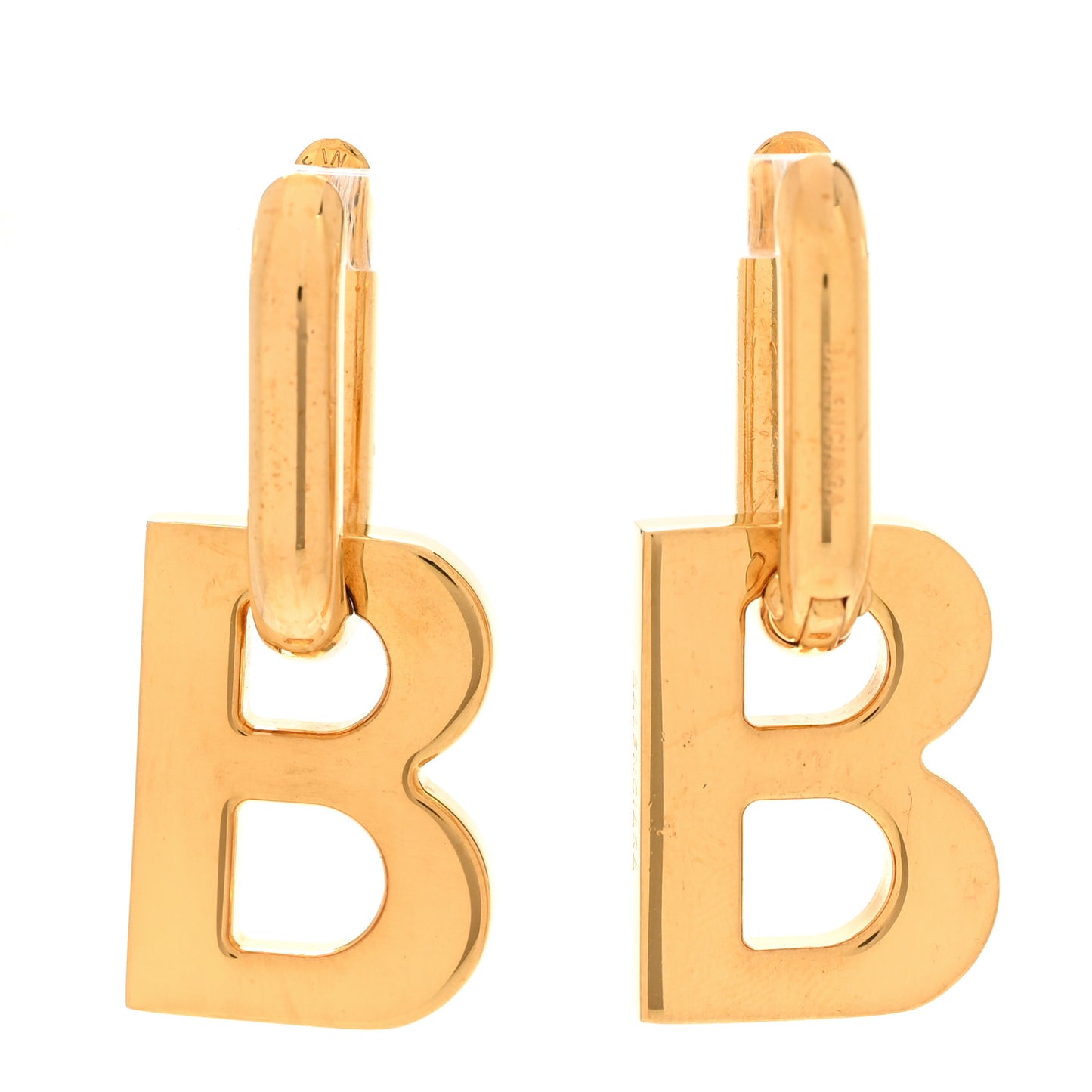 XS B Chain Drop Earrings Gold