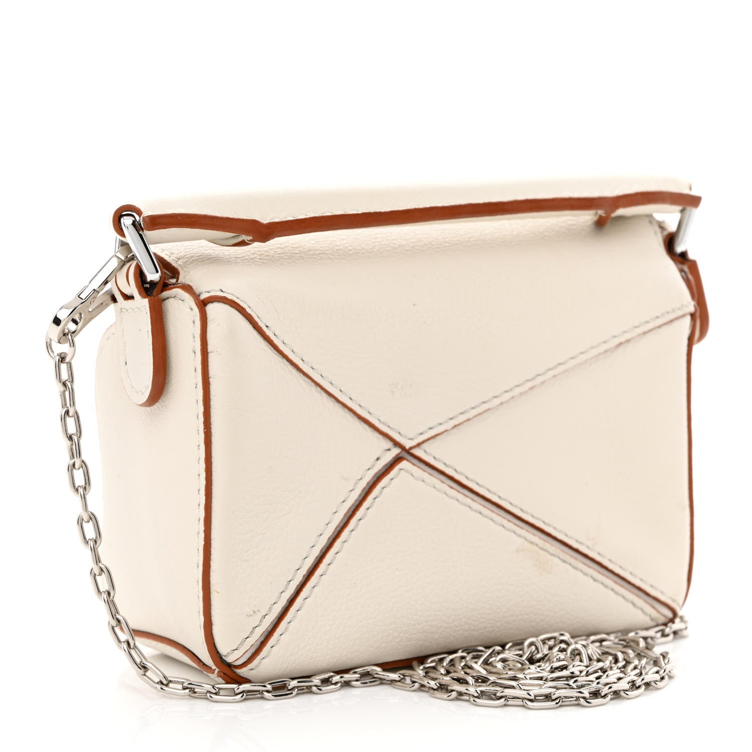Loewe Calfskin Nano Puzzle Bag White 3 of 11